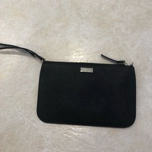 Kate Spade Black leather wristlet